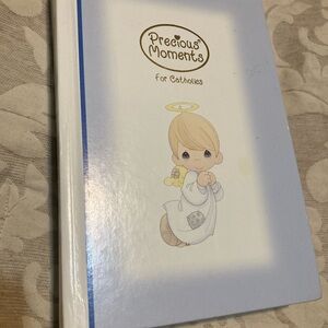 Precious Moments Blue and White Catholic Bible NRSV